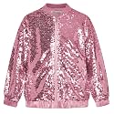 GRACE KARIN Girls Sequin Jacket Kids Bomber Zip Outwear Sparkle Fall Top Cardigan Dress Coat Size 5-14