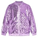 GRACE KARIN Girls Sequin Jacket Kids Bomber Zip Outwear Sparkle Fall Top Cardigan Dress Coat Size 5-14