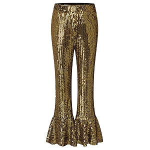 GRACE KARIN Girls Sequin Pants Sparke Trouser