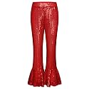 GRACE KARIN Girls Sequin Pants Sparke Trouser