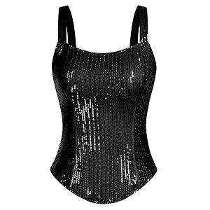 GRACE KARIN Sequin Tank Tops for Women