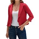 GRACE KARIN Women 34 Sleeve Cropped Blazer