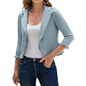 GRACE KARIN Women 34 Sleeve Cropped Blazer