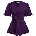 GRACE KARIN Women39s Elegant V-Neck Tie Waist