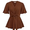 GRACE KARIN Women39s Elegant V-Neck Tie Waist