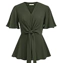 GRACE KARIN Women39s Elegant V-Neck Tie Waist