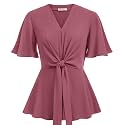 GRACE KARIN Women39s Elegant V-Neck Tie Waist