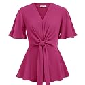 GRACE KARIN Women39s Elegant V-Neck Tie Waist
