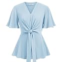GRACE KARIN Women39s Elegant V-Neck Tie Waist
