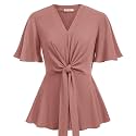 GRACE KARIN Women39s Elegant V-Neck Tie Waist
