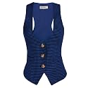 GRACE KARIN Women's Suit Vest Top, Dressy Casual Sleeveless Button Waistcoat, Fromal Steampunk Blazer for Work Office