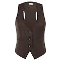 GRACE KARIN Women's Suit Vest Top, Dressy Casual Sleeveless Button Waistcoat, Fromal Steampunk Blazer for Work Office