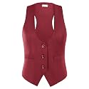 GRACE KARIN Women's Suit Vest Top, Dressy Casual Sleeveless Button Waistcoat, Fromal Steampunk Blazer for Work Office