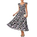GRACE KARIN Women's Summer Floral Maxi Wedding Guest Dresses