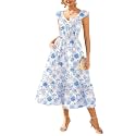 GRACE KARIN Women's Summer Floral Maxi Wedding Guest Dresses