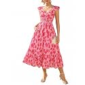 GRACE KARIN Women's Summer Floral Maxi Wedding Guest Dresses