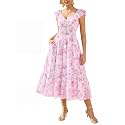 GRACE KARIN Women's Summer Floral Maxi Wedding Guest Dresses