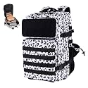 gracedon Tactical Backpack - Military Molle Bag 3 Days Pack for men and Women Large Assault Rucksack 25-45L (45L-Gray leopard print)