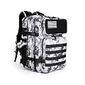 gracedon Tactical Backpack - Military Molle Bag 3 Days Pack for men and Women Large Assault Rucksack 25-45L (25L-Black and white tie dye)