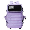 gracedon Tactical Backpack - Military Molle Bag 3 Days Pack for men and Women Large Assault Rucksack 25-45L (45L-Lavender)