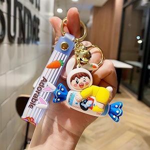 gracious mart 1 pcs keychains are small decorative items character cartoon keychains and keyrings set for school bags bike car birthday gifts