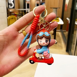 gracious mart 1 pcs keychains are small decorative items character cartoon keychains and keyrings set for school bags bike car birthday gifts
