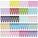 GRACIOUS MART 100 Pcs No Slip Metal Snap Hair Clips Barrettes Cute Candy Cartoon Design Hair Pins For Girls, Babies, Toddlers Kids, Women, Multicolor