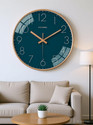 GRACIOUS MART Analog 29.5 cm X 29.5 cm Wall Clock (Dark Blue, With Glass, Standard)