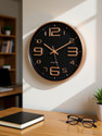 GRACIOUS MART Analog 29.5 cm X 29.5 cm Wall Clock (Black, With Glass, Standard)