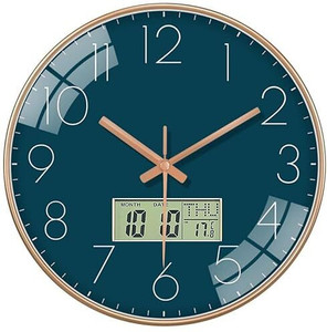 gracious mart analog-digital 295 cm x 295 cm wall clock peach with glass standard