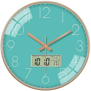 gracious mart analog-digital 295 cm x 295 cm wall clock light green with glass standard
