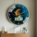 GRACIOUS MART Analog-Digital 29.5 cm X 29.5 cm Wall Clock (Blue, With Glass, Standard)