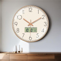 GRACIOUS MART Analog-Digital 29.5 cm X 29.5 cm Wall Clock (Beige, With Glass, Standard)