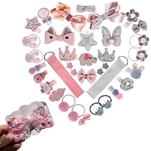 gracious mart hair accessories 36-pcs hair with 1 glitter bow clip free