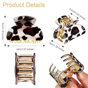 gracious mart hair clips for women and ladies hair accessories resin hair barrettes fashion french design clips for women 6 big buckle