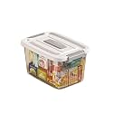 GRACIOUS MART Large Transparent Storage Bin with Lockable Airtight Lid, Scratch-Resistant Plastic Container for Home Organization And Storage (PACK OF 1, MEDIUM - 12 X 8.5 X 7 INCH)