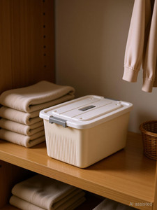 gracious mart plastic utility container  - 5 kg pack of 2 off white