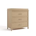 Graco Classic 3 Drawer Chest with Removable Changing Topper (Driftwood) – GREENGUARD Gold Certified Baby Dresser, Includes Changing Topper, Storage Chest with Interlocking Drawer System