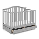 Graco Solano 4-in-1 Convertible Crib with Drawer, Pebble Gray