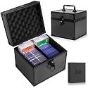 Graded Card Storage Box, Top Loaders Case, Sports Trading Box, Slab PSA MTG CSG BGS SGC Magnetic Holder, Waterproof Carrying Case, Collector Storage Boxes