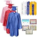GradPlaza Kids Graduation Cap and Gown Set with 2026 Tassel Shiny