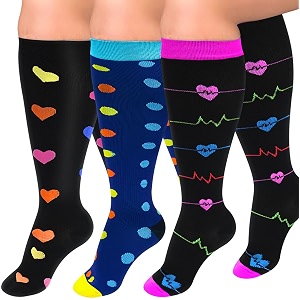 graduated copper compression socks for women men circulation 20-30mmhg-best support for runningnursinghiking