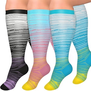 graduated copper compression socks for women men circulation 20-30mmhg-best support for runningnursinghiking