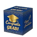 Graduation Card Box 2026 Graduation Party Decorations Congrats Grad Card Boxes Holder for Graduation Gift Graduation Party Favors Decor Party Supplies - Blue gold