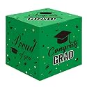 Graduation Card Box, 2026 Graduation Party Decorations Green Card Box for Graduation Party 2026 Graduation Card Holder Foldable Congrats Grad Box for Gifts and Cards Graduation Party Favors Supplies