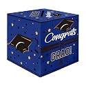 Graduation Card Box, Graduation Party Decorations 2026, Blue Graduation Box, Graduation Card Holder, Foldable Cardboard Congrats Grad Card Gift Box for Graduation Party Supplies Party Favors