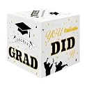 Graduation Card Box, Graduation Party Decorations 2026, Graduation Box, Graduation Card Holder, Foldable Cardboard Congrats Grad Card Gift Box for Graduation Party Supplies Party Favors White