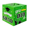 Graduation Card Box, Graduation Party Decorations 2026, Green Graduation Box, Graduation Card Holder, Foldable Cardboard Congrats Grad Card Gift Box for Graduation Party Supplies Party Favors