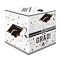 Graduation Card Box, Graduation Party Decorations 2026, White Graduation Box, Graduation Card Holder, Foldable Cardboard Congrats Grad Card Gift Box for Graduation Party Supplies Party Favors