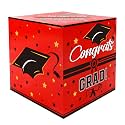 Graduation Card Box, Red, 9 x 9 x 9 Inches, Class of 2025 Graduation Gift Box, Money Box, Party Favors, Supplies